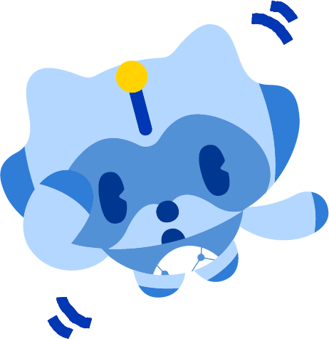 Ramoni floating in the sky（MONIKA-R1 Official Character ）